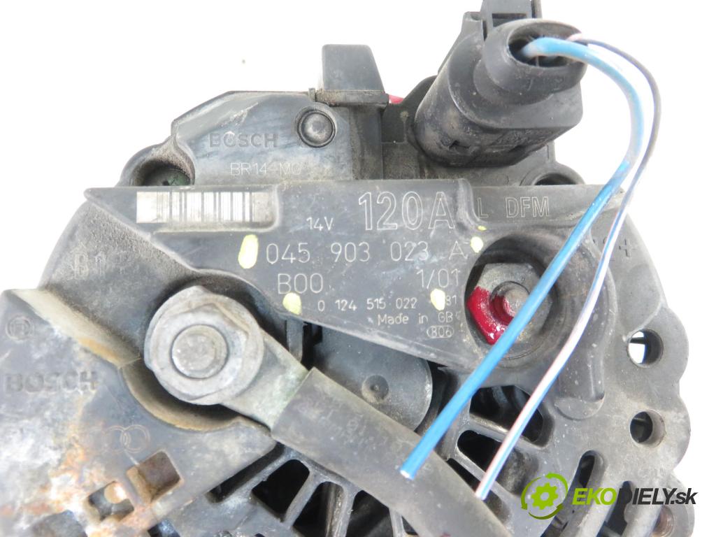 AUDI A2 (8Z0) HB 2002 55,00 1.4 TDI - AMF 1422,00 Alternátor 045903023A ; 0124515022 (Alternátory)