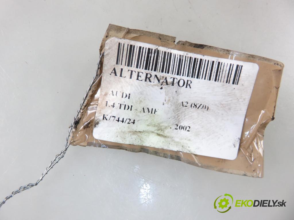 AUDI A2 (8Z0) HB 2002 55,00 1.4 TDI - AMF 1422,00 Alternátor 045903023A ; 0124515022 (Alternátory)