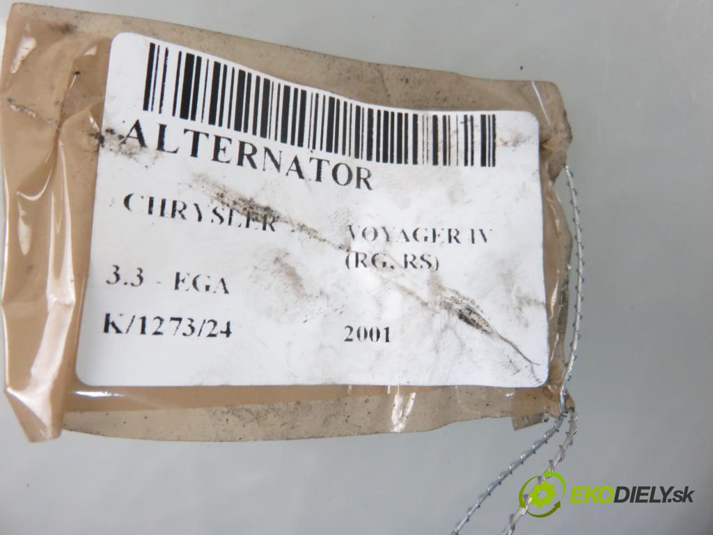 CHRYSLER VOYAGER IV (RG, RS) MINIVAN 2001 0,00 3.3 - EGA 3301,00 Alternátor 4868430AB (Alternátory)