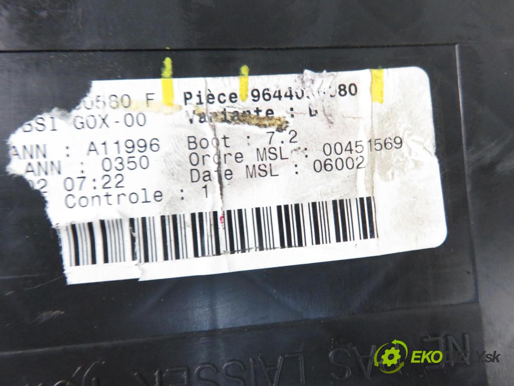 PEUGEOT 307 Break (3E) KOMBI 2002 66,00 2.0 HDI 90 - RHY (DW10TD) 1997,00 MODUL BSI 9644098380 ; 9636760580F