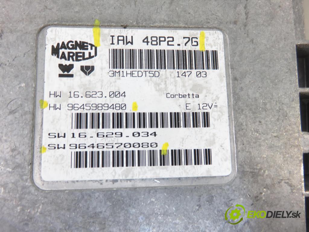 CITROEN C2 (JM_) HB 2003 44,00 1.1 - HFX (TU1JP) 1124,00 řídící jednotka motora IAW48P27G ; HW9645989480 ; SW9646570080