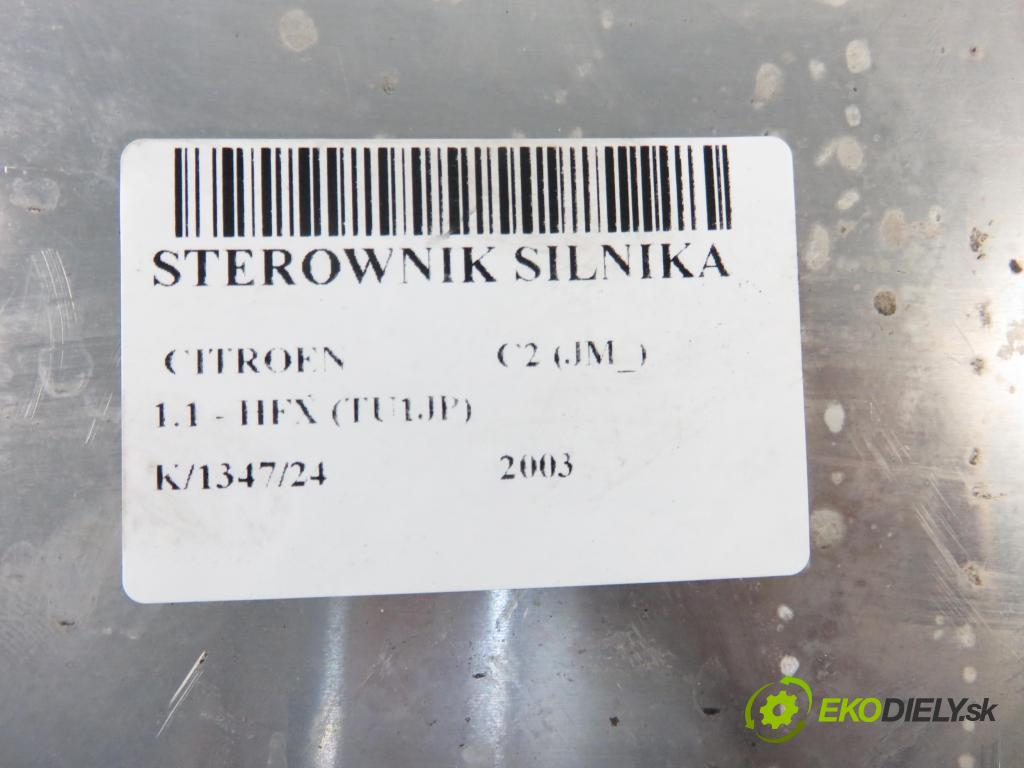 CITROEN C2 (JM_) HB 2003 44,00 1.1 - HFX (TU1JP) 1124,00 řídící jednotka motora IAW48P27G ; HW9645989480 ; SW9646570080