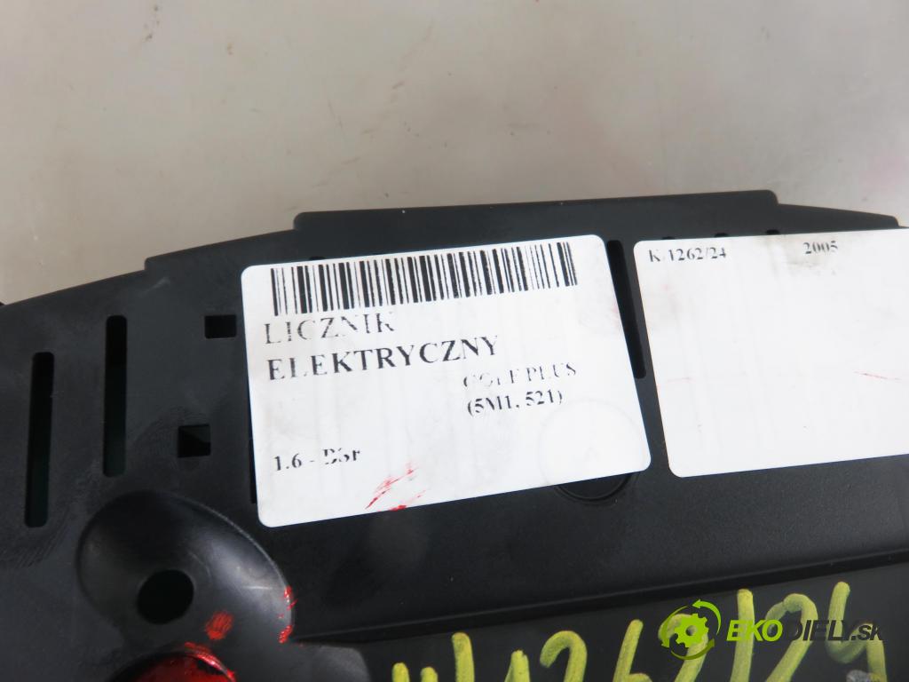 VW GOLF PLUS (5M1, 521) HB 2005 75,00 1.6 - BSF 1595,00 Prístrojovka elektrický 1K0920862JX