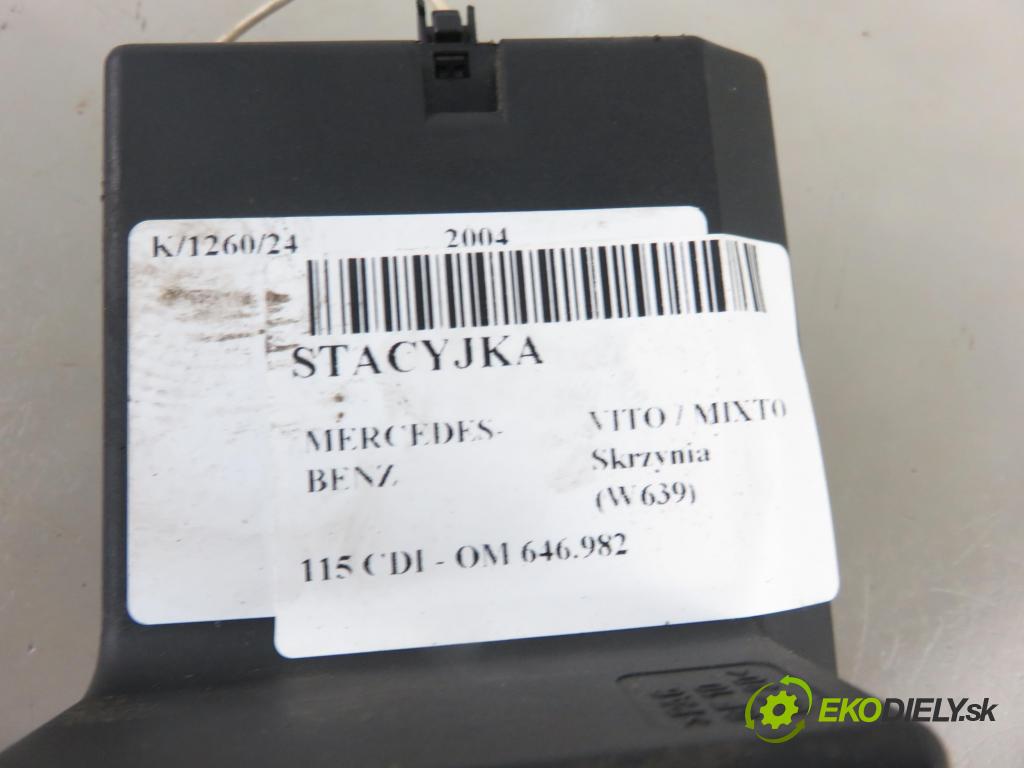 MERCEDES-BENZ VITO / MIXTO Skrzynia (W639) FURGON 2004 110,00 115 CDI 150 - OM 646.982 2148,00 spinačka 6395450108 (Spínacie skrinky a kľúče)