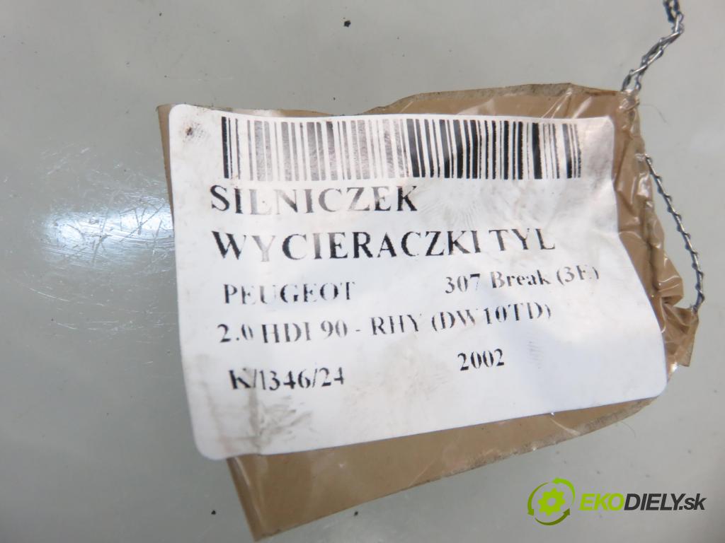 PEUGEOT 307 Break (3E) KOMBI 2002 66,00 2.0 HDI 90 - RHY (DW10TD) 1997,00 motorek stěrače ZADNÍ: 53015712 ; 9640961380
