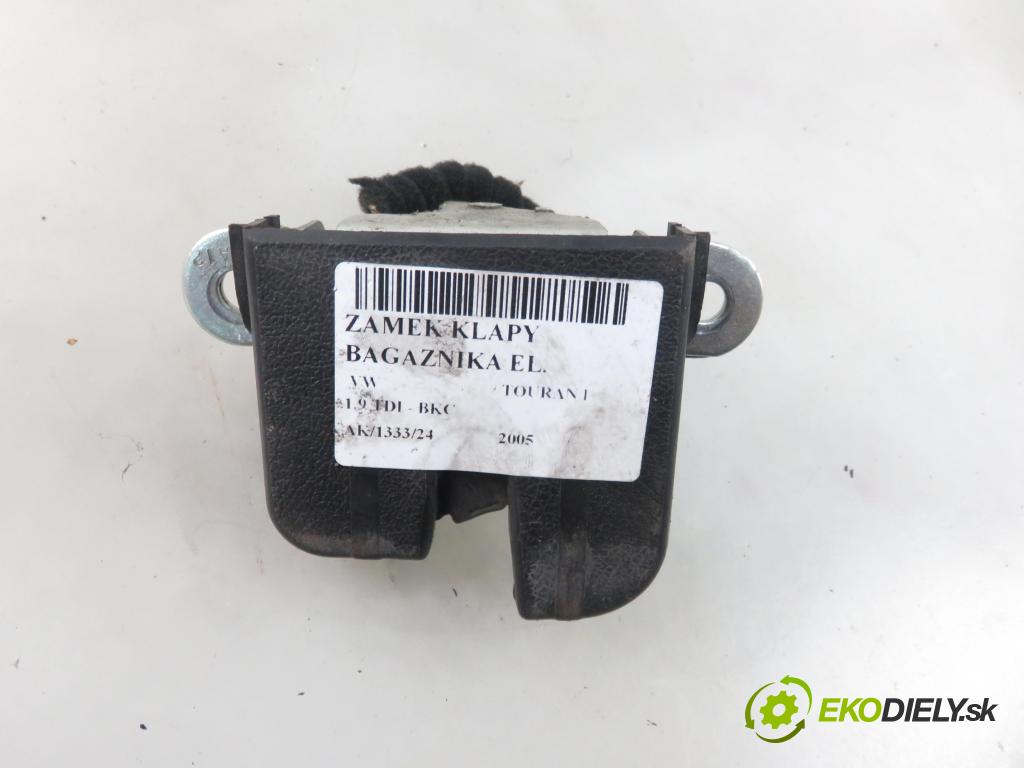 VW TOURAN (1T1, 1T2) MINIVAN 2005 77,00 1.9 TDI - BKC 1896,00 zámok dveří kufr EL. 1T0827505F