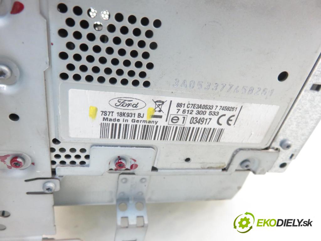 FORD MONDEO IV Turnier (BA7) KOMBI 2006 103,00 2.0 TDCi - QXBA 1997,00 RADIO CD 7S7T18K931BJ