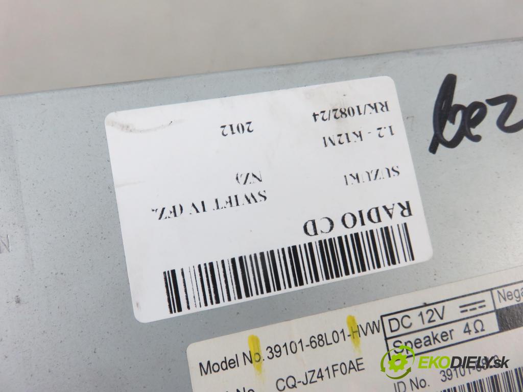 SUZUKI SWIFT IV (FZ, NZ) HB 2012 0,00 1.2 - K12M 1197,00 RADIO CD 3910168L01