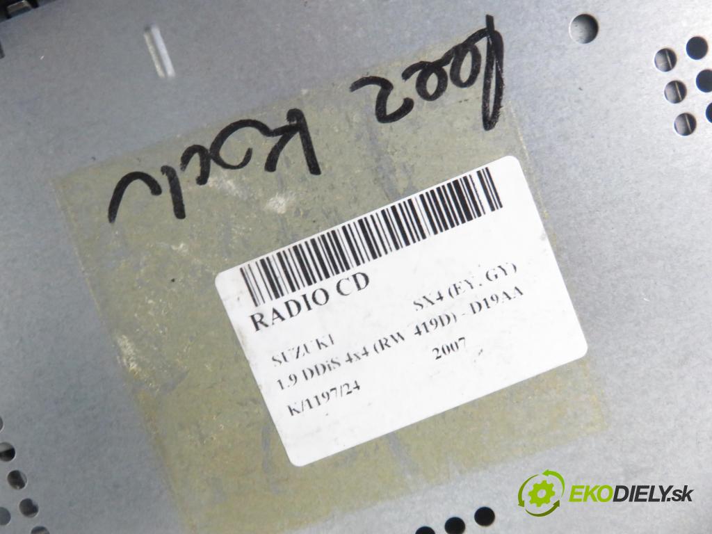 SUZUKI SX4 (EY, GY) HB 2007 88,00 1.9 DDiS 4x4 (RW 419D) - D19AA 1910,00 RADIO CD 16130002