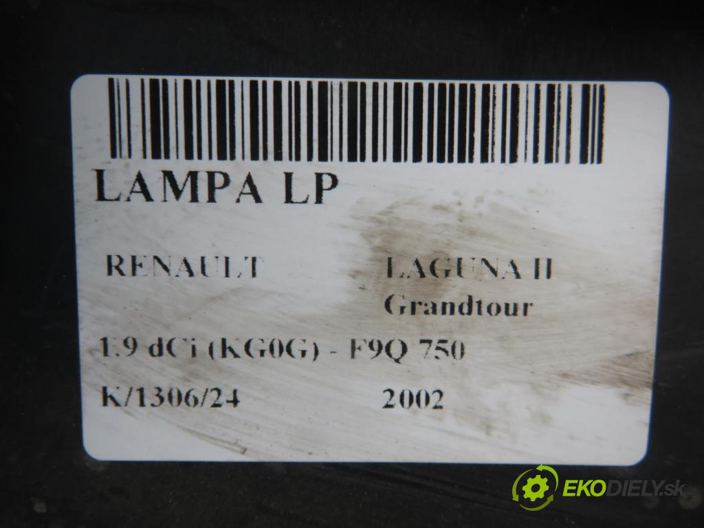 RENAULT LAGUNA II Grandtour (KG0/1_) KOMBI 2002 88,00 1.9 dCi 120 - F9Q 750 1870,00 Svetlo LP 8200002845