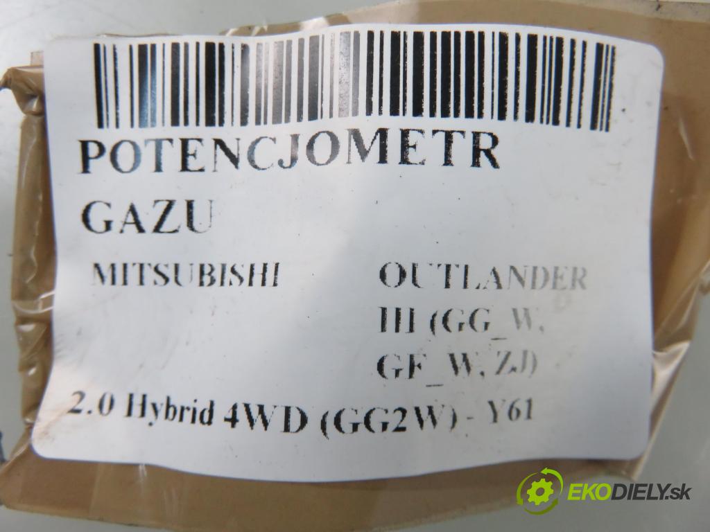 MITSUBISHI OUTLANDER III (GG_W, GF_W, ZJ) SUV 2014 60,00 2.0 Hybrid 4WD (GG2W) - Y61 0,00 Potenciometer plynu 1600A116 (Pedále)