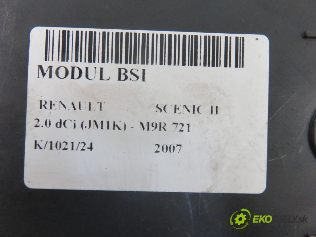 RENAULT SCENIC II (JM0/1_) MINIVAN 2007 110,00 2.0 dCi (JM1K) - M9R 721 1995,00 MODUL BSI 8200780021 ; S118400260I