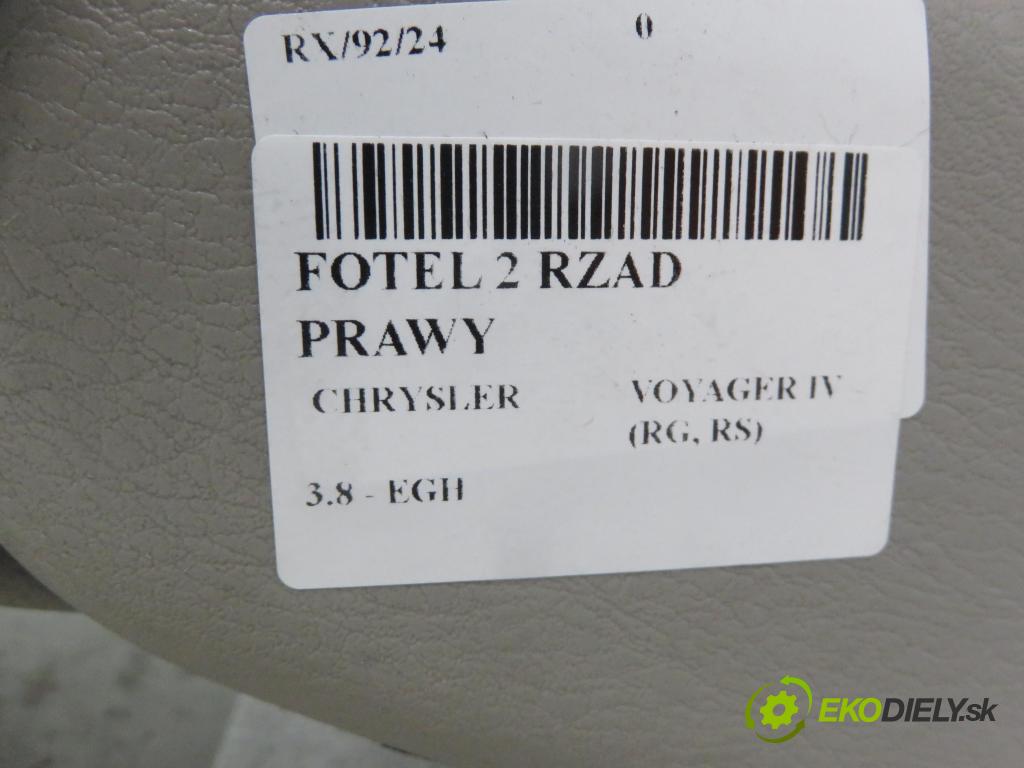 CHRYSLER VOYAGER IV (RG, RS) MINIVAN 2006 160,00 3.8 - EGH 3778,00 Sedadlo 2 rad pravy
