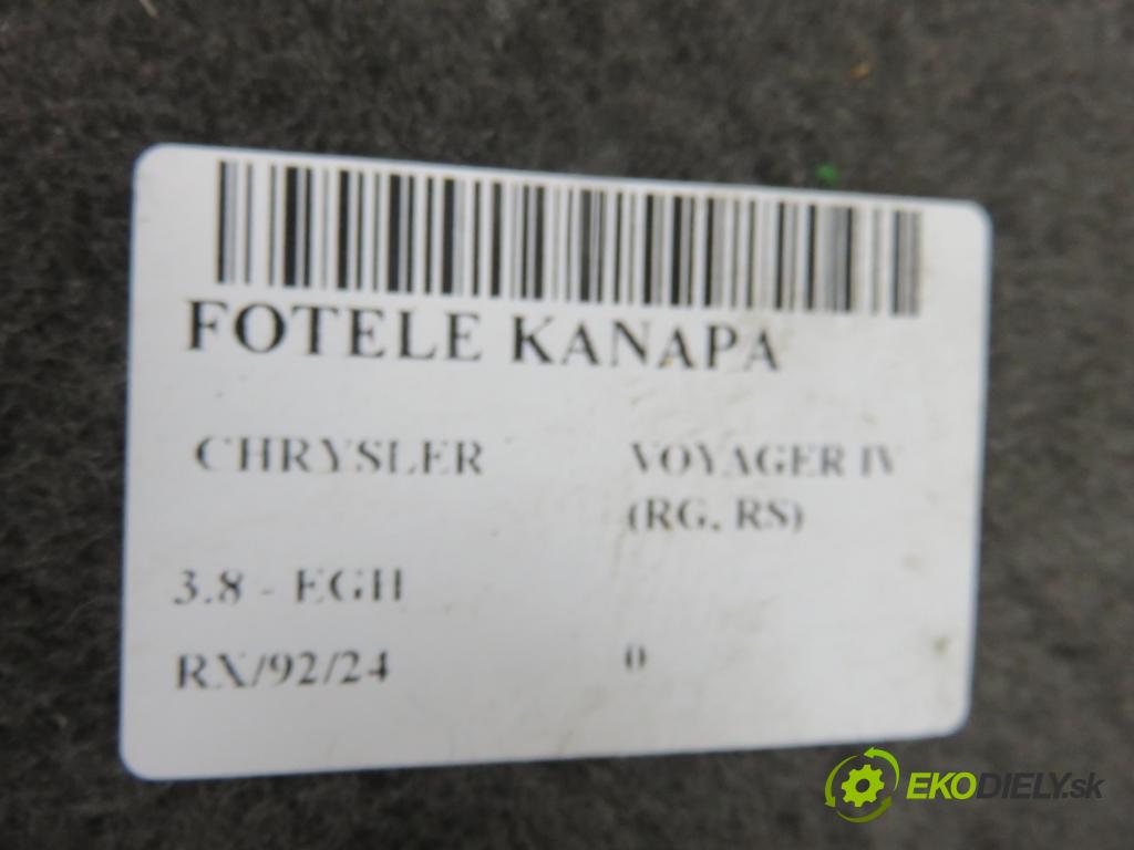 CHRYSLER VOYAGER IV (RG, RS) MINIVAN 2006 160,00 3.8 - EGH 3778,00 Sedadlá, sedačky Sedadlo