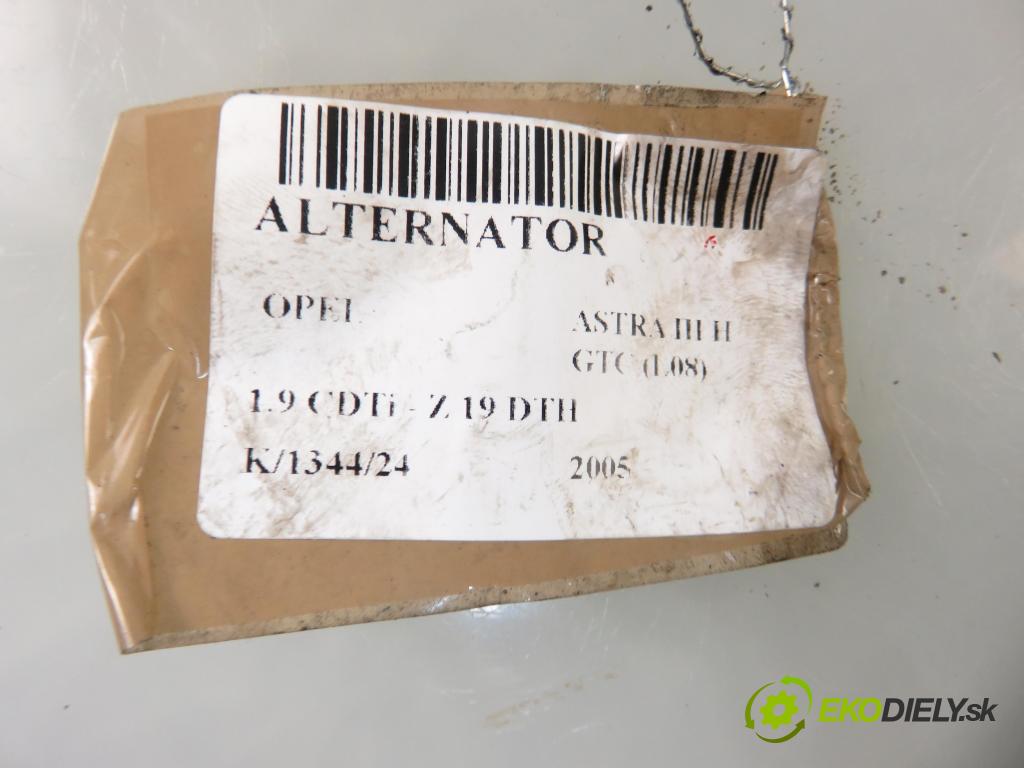 OPEL ASTRA H GTC (L08) HB 2005 110,00 1.9 CDTi - Z 19 DTH 1910,00 Alternátor  (Alternátory)