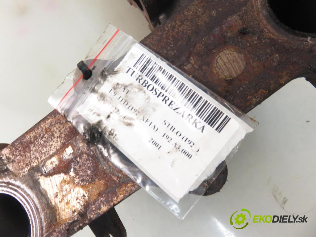 FIAT STILO (192_) HB 2001 59,00 1.9 JTD (192_XF1A) - 192 A3.000 1910,00 RYCHLONABÍJEČKA: 46556011 (Turbodúchadla (kompletní))