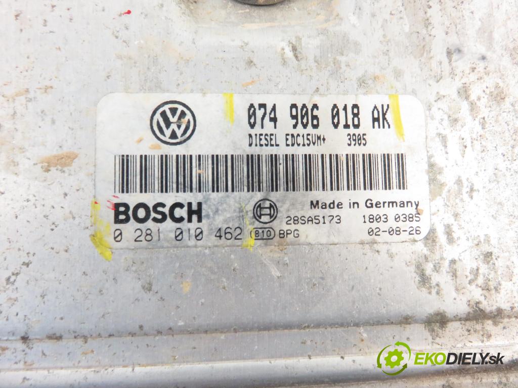 VW TRANSPORTER IV Skrzynia (70XA) BUS 2003 65,00 2.5 TDI - AJT 2461,00 řídící jednotka motora 074906018BK ; 0281010462