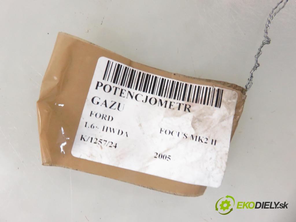 FORD FOCUS II (DA_, HCP) HB 2005 74,00 1.6 - HWDA 1596,00 Potenciometer plynu 4M519F836AH ; 6PV00864101 (Pedále)