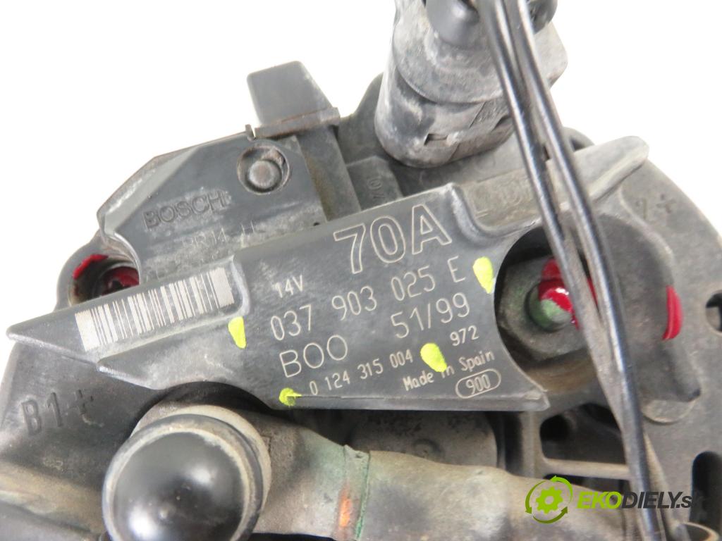 VW GOLF IV (1J1) HB 1999 55,00 1.4 16V 75 - AKQ 1390,00 Alternátor 037903025E ; 0124315004 (Alternátory)