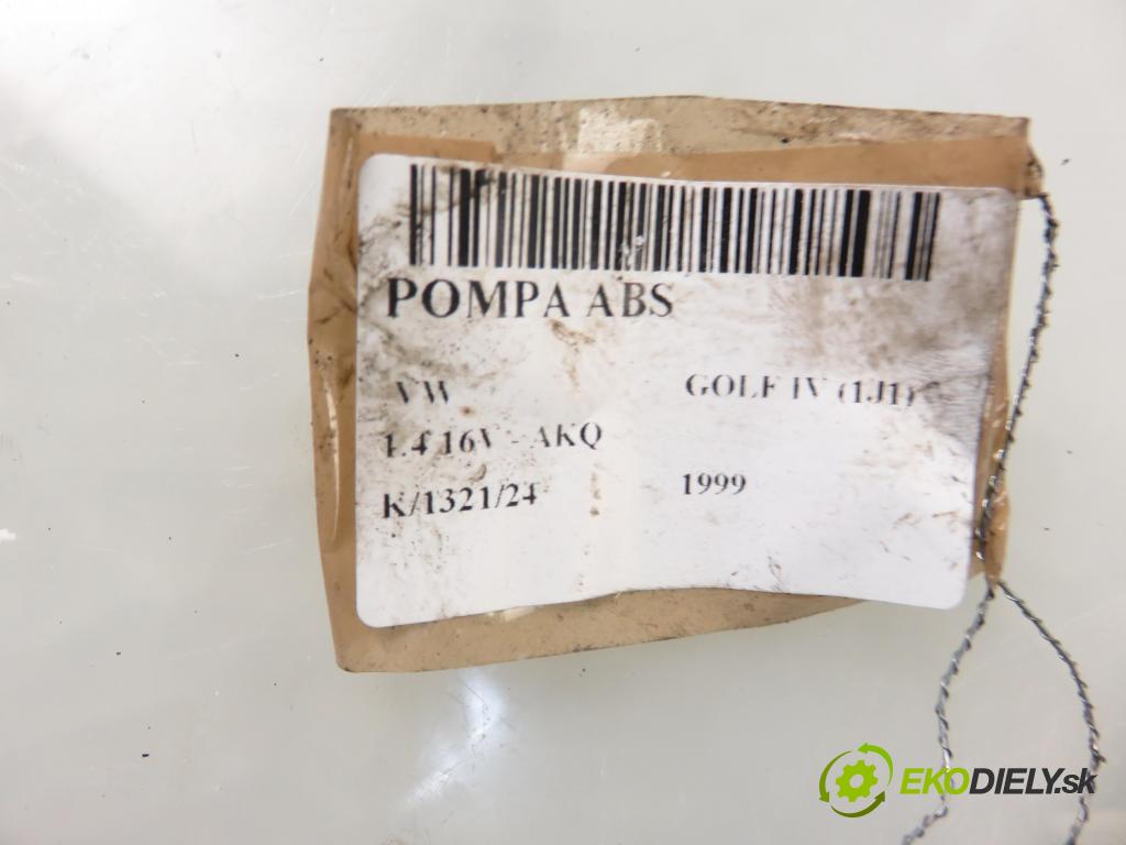 VW GOLF IV (1J1) HB 1999 55,00 1.4 16V 75 - AKQ 1390,00 Pumpa ABS 1J0907379P ; 1J0614117D ; 10094903313 (Pumpy ABS)