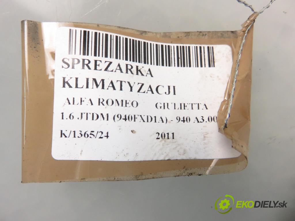 ALFA ROMEO GIULIETTA (940_) HB 2011 77,00 1.6 JTDM (940FXD1A) - 940 A3.000 1598,00 KOMPRESOR: klimatizace 50509535 (Kompresory)