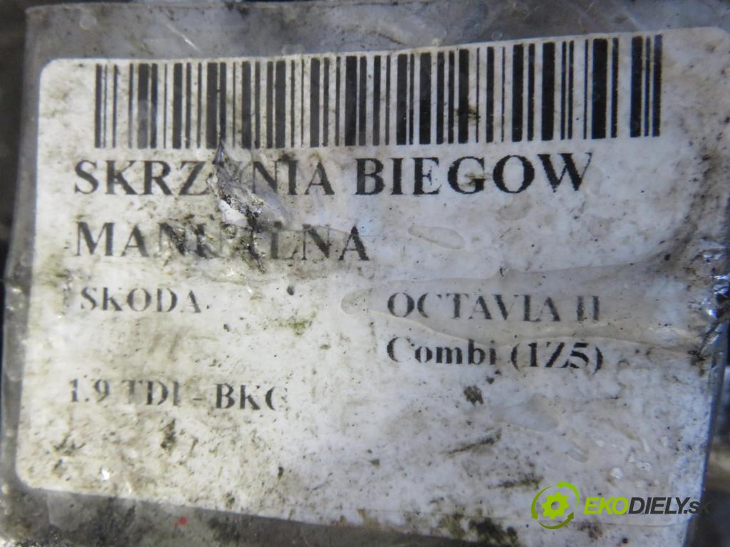 SKODA OCTAVIA II Combi (1Z5) KOMBI 2006 77,00 1.9 TDI - BKC 1896,00 Prevodovka MANUALNA GQQ