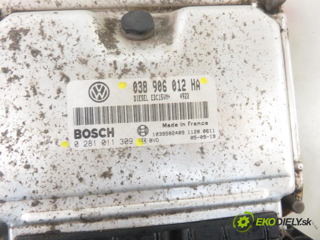 SKODA OCTAVIA I (1U2) LIFTBACK 2005 66,00 1.9 TDI - ALH 1896,00 řídící jednotka motora 038906012HA ; 0281011309
