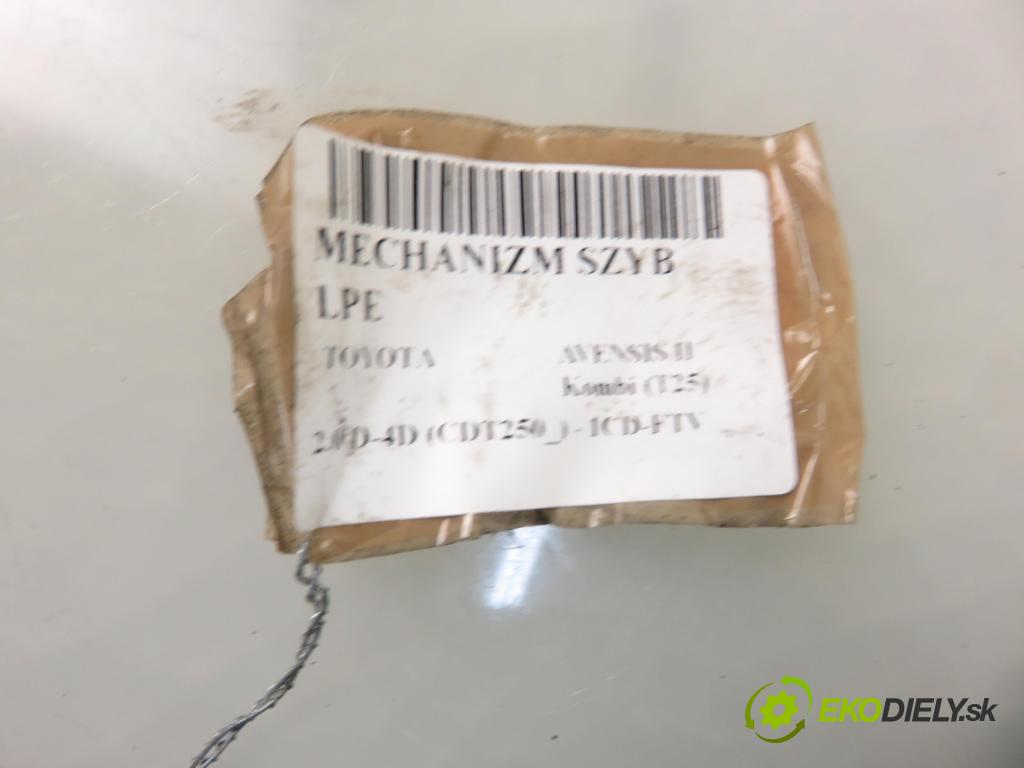 TOYOTA AVENSIS Kombi (_T25_) KOMBI 2004 85,00 2.0 D-4D 116 - 1CD-FTV 1995,00 mechanismus oken 0130822031
