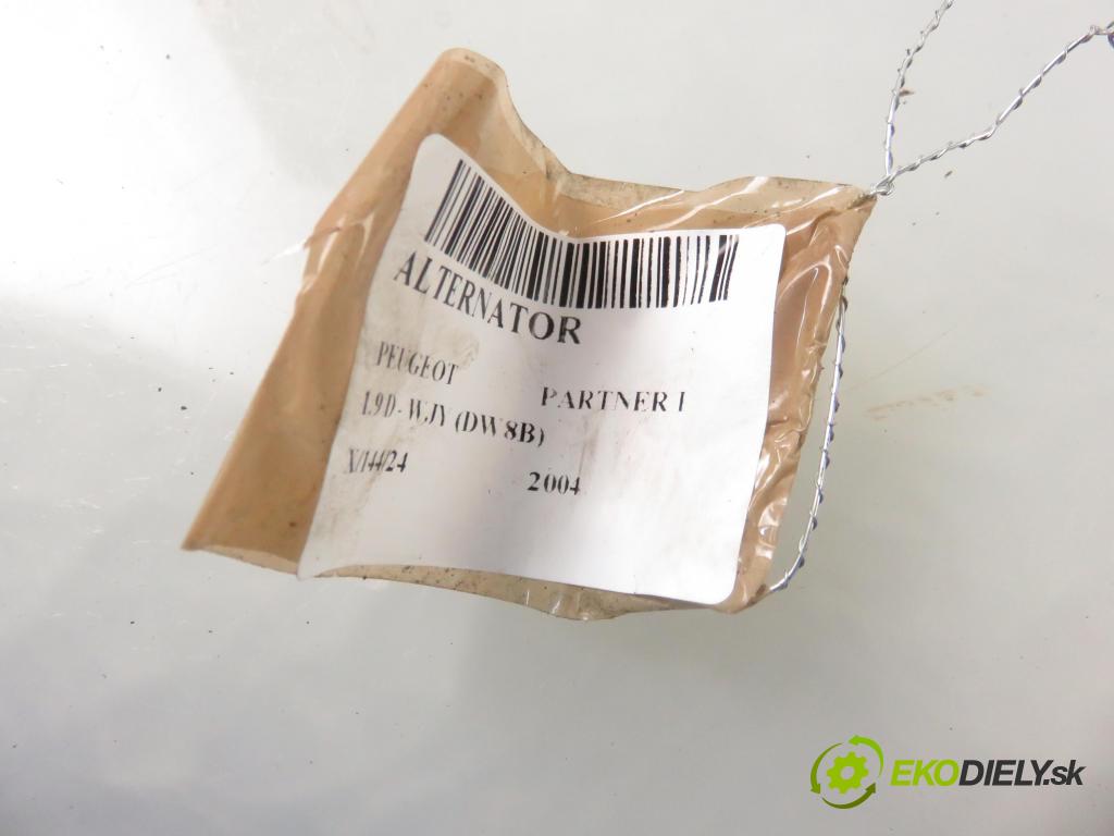PEUGEOT PARTNER Skrzynia (5_, G_) KOMBIVAN 2004 51,00 1.9 D - WJY (DW8B) 1868,00 Alternátor A5038 (Alternátory)