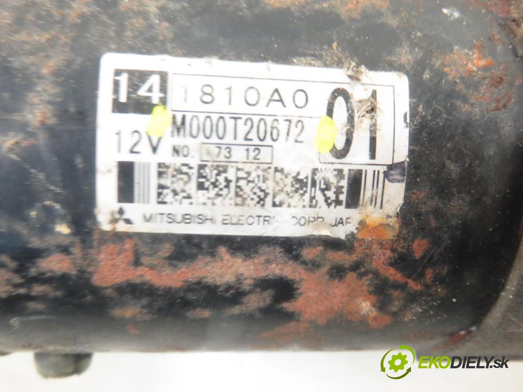MITSUBISHI OUTLANDER I (CU_W) SUV 2007 100,00 2.0 (CU2W) - 4G63 (DOHC 16V) 1997,00 Štartér M000T20672 (Štartéry)