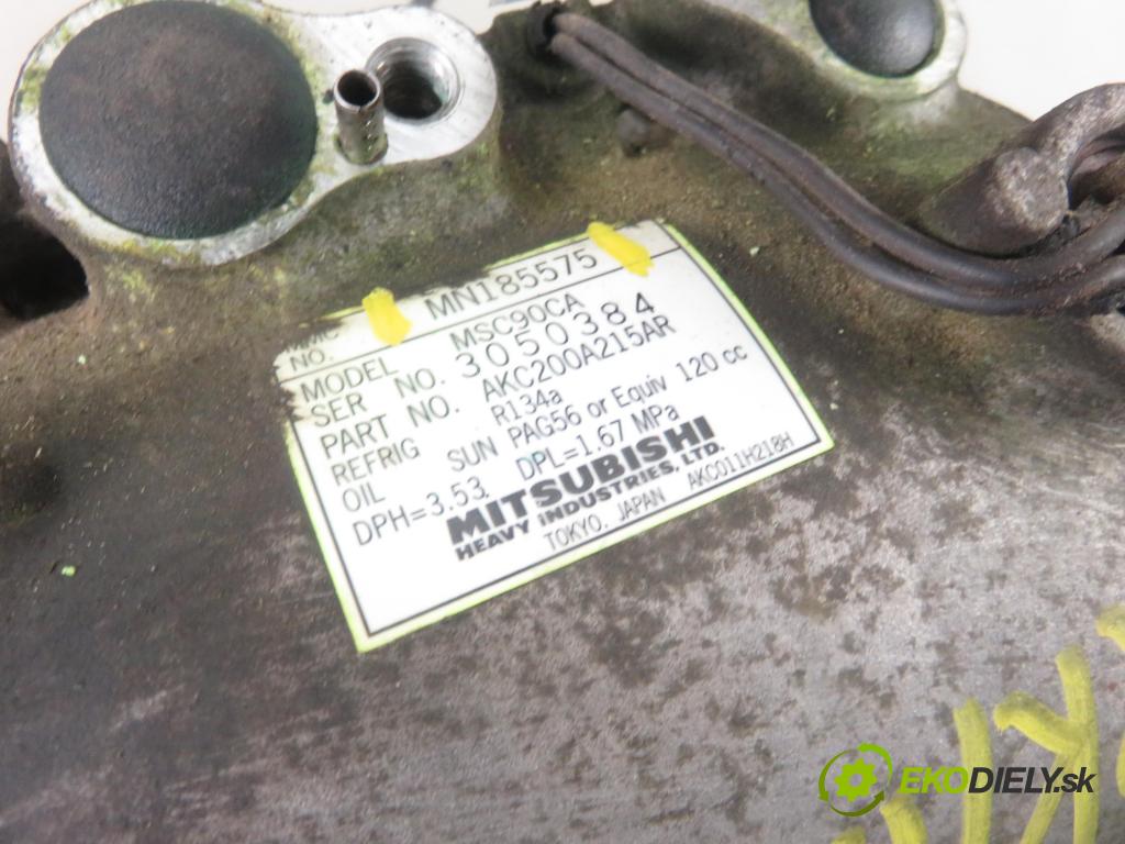 MITSUBISHI OUTLANDER I (CU_W) SUV 2007 100,00 2.0 (CU2W) - 4G63 (DOHC 16V) 1997,00 KOMPRESOR: klimatizace MN185575 (Kompresory)