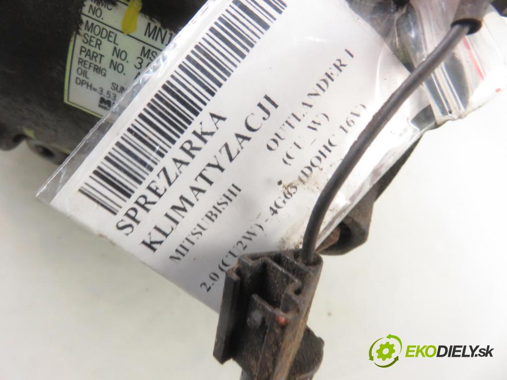MITSUBISHI OUTLANDER I (CU_W) SUV 2007 100,00 2.0 (CU2W) - 4G63 (DOHC 16V) 1997,00 KOMPRESOR: klimatizace MN185575 (Kompresory)
