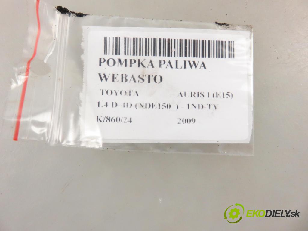 TOYOTA AURIS (_E15_) HB 2009 66,00 1.4 D-4D 90 - 1ND-TV 1364,00 motorek paliva Webasto 22454201