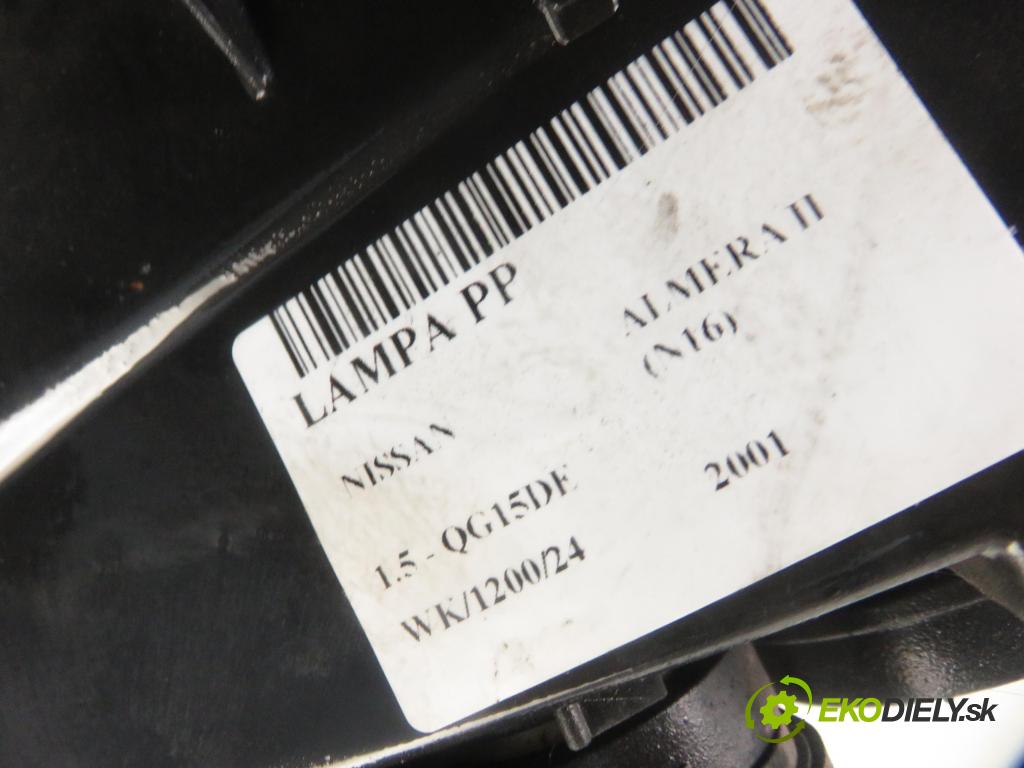 NISSAN ALMERA II (N16) SEDAN 2001 66,00 1.5 - QG15DE 1498,00 Svetlo PP 26010BN011