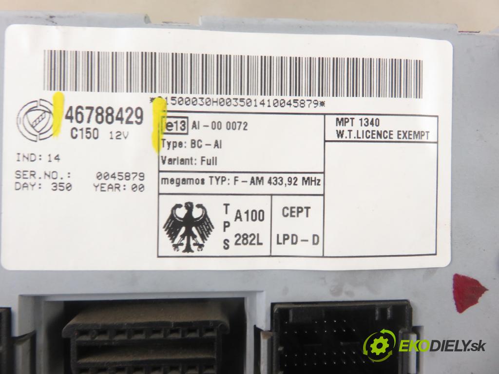 FIAT PUNTO (188_) HB 2001 59,00 1.9 JTD 80 - 188 A2.000 1910,00 MODUL BSI 46788429