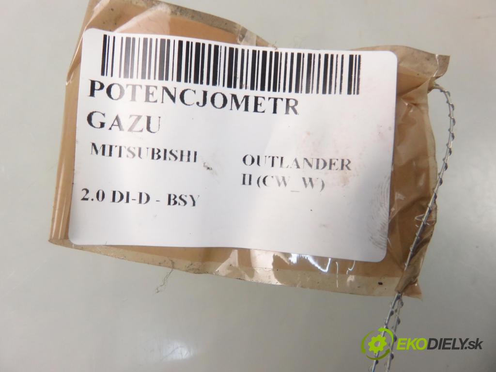 MITSUBISHI OUTLANDER II (CW_W) SUV 2007 103,00 2.0 DI-D 140 - BSY (Volkswagen Group) 1968,00 Potenciometer plynu MN101544 (Pedále)