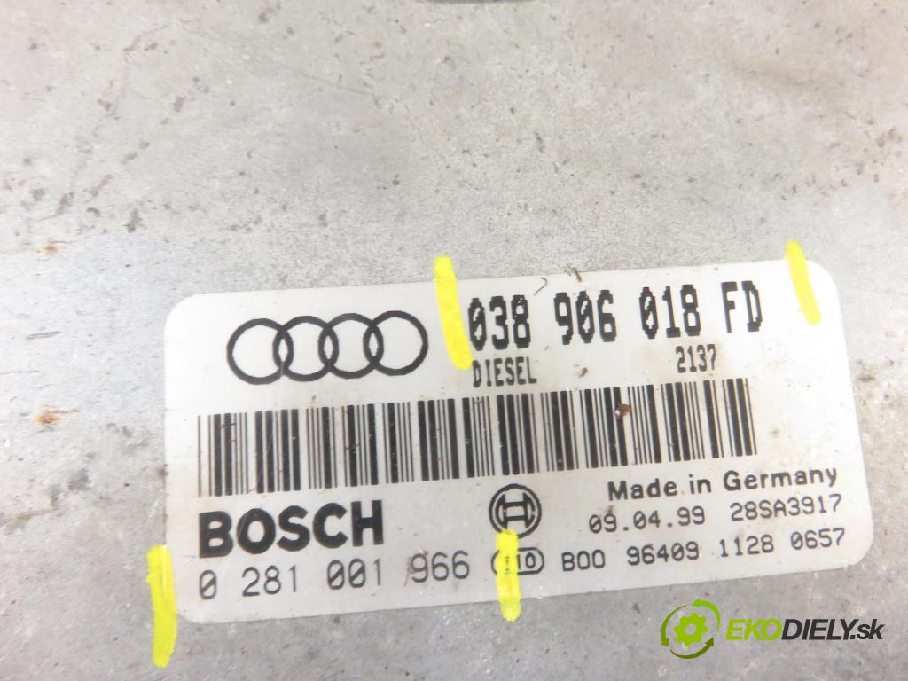 AUDI A4 (8D2, B5) SEDAN 1999 81,00 1.9 TDI 110 - AFN 1896,00 Riadiaca jednotka Motor 038906018FD ; 0281001966