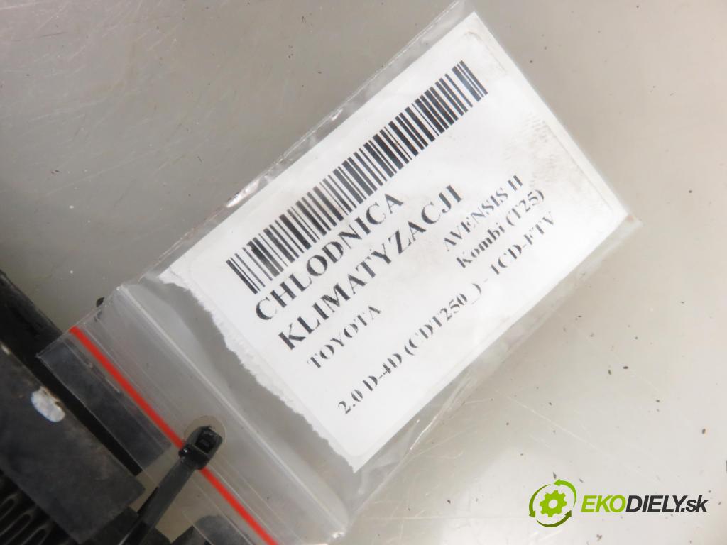 TOYOTA AVENSIS Kombi (_T25_) KOMBI 2004 85,00 2.0 D-4D 116 - 1CD-FTV 1995,00 chladič klimatizácie  (Chladiče klimatizácie)