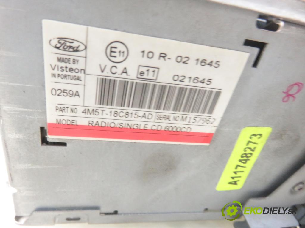 FORD FOCUS II (DA_, HCP) HB 2005 80,00 1.6 TDCi 109 - G8DA 1560,00 RADIO CD 4M5T18C815AD