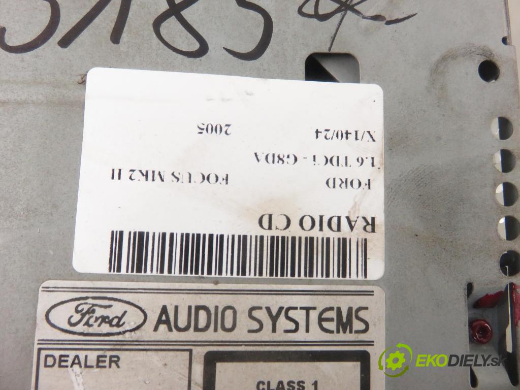 FORD FOCUS II (DA_, HCP) HB 2005 80,00 1.6 TDCi 109 - G8DA 1560,00 RADIO CD 4M5T18C815AD