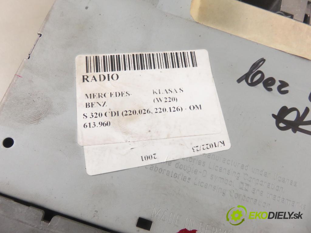 MERCEDES-BENZ KLASA S (W220) SEDAN 2001 145,00 S 320 CDI 197 - OM 613.960 3222,00 RADIO Modul 2208200686