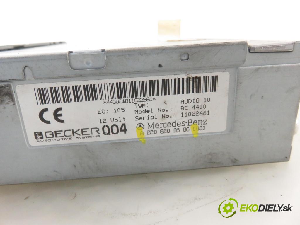 MERCEDES-BENZ KLASA S (W220) SEDAN 2001 145,00 S 320 CDI 197 - OM 613.960 3222,00 RADIO Modul 2208200686