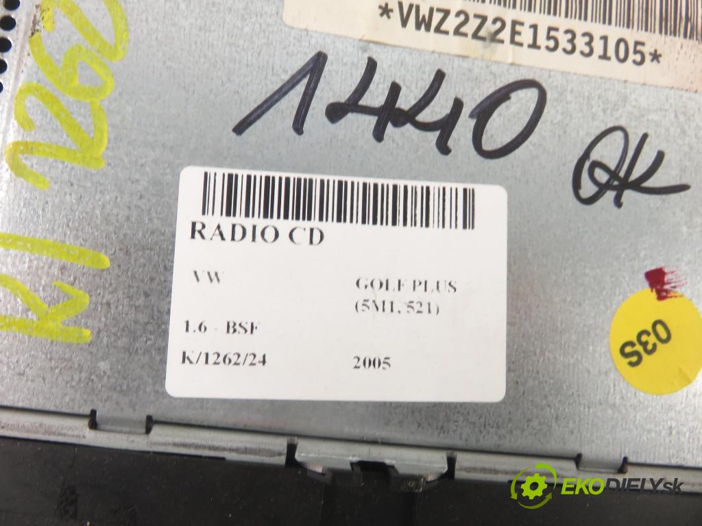VW GOLF PLUS (5M1, 521) HB 2005 75,00 1.6 - BSF 1595,00 RADIO CD