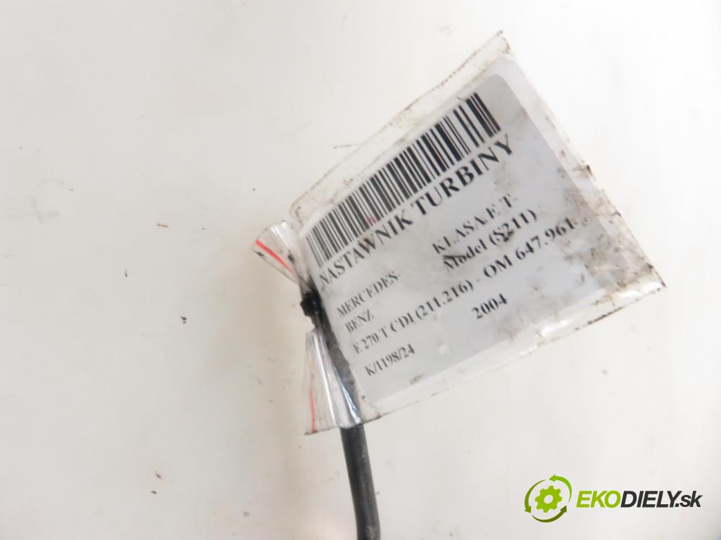 MERCEDES-BENZ KLASA E T-Model (S211) KOMBI 2004 130,00 E 270 T CDI 177 - OM 647.961 2685,00 nastavovač turba 6NW008412712120 (Ostatní)