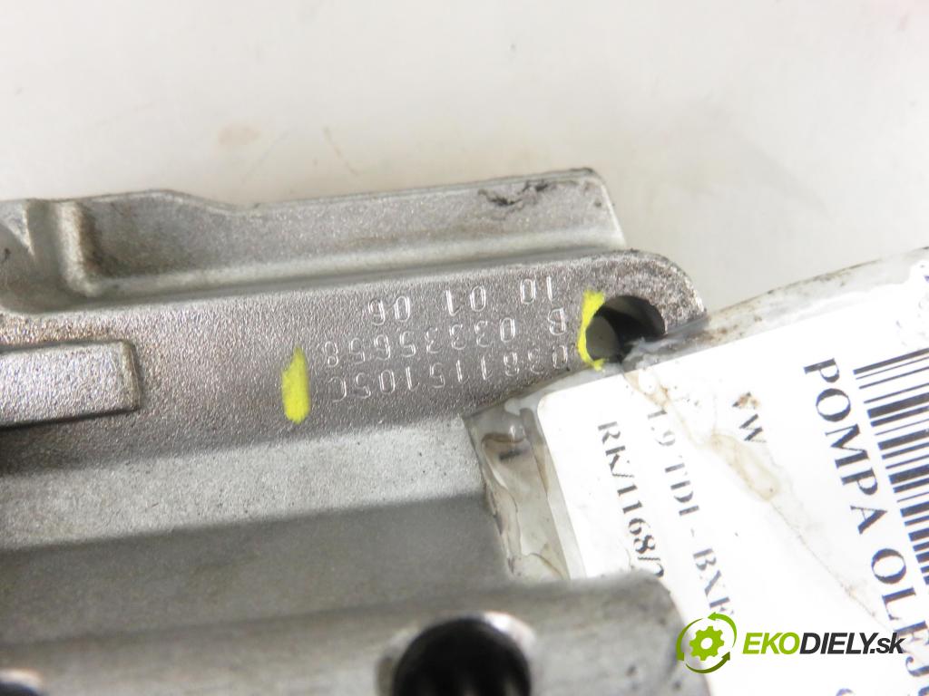 VW GOLF V Variant (1K5) KOMBI 2009 77,00 1.9 TDI - BXE 1896,00 pumpa oleje 038115105C (Olejové pumpy)