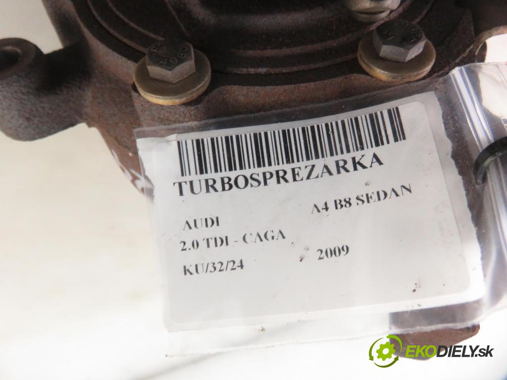 AUDI A4 (8K2, B8) SEDAN 2009 105,00 2.0 TDI - CAGA 1968,00 RYCHLONABÍJEČKA: 03L145702D (Turbodúchadla (kompletní))