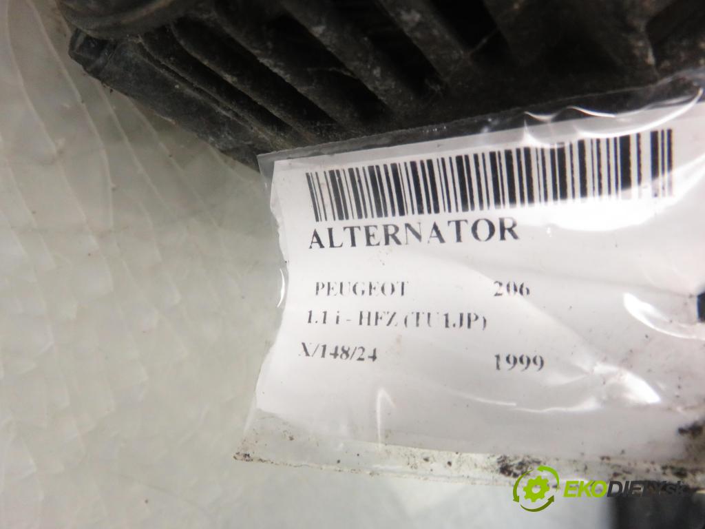 PEUGEOT 206 liftback (2A/C) HB 1999 44,00 1.1 60 - HFZ 1124,00 Alternátor 9636204780 (Alternátory)