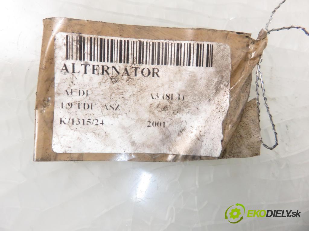 AUDI A3 (8L1) HB 2001 96,00 1.9 TDI PD 130 - ASZ 1896,00 Alternátor 038903023R ; SG9B015 (Alternátor)