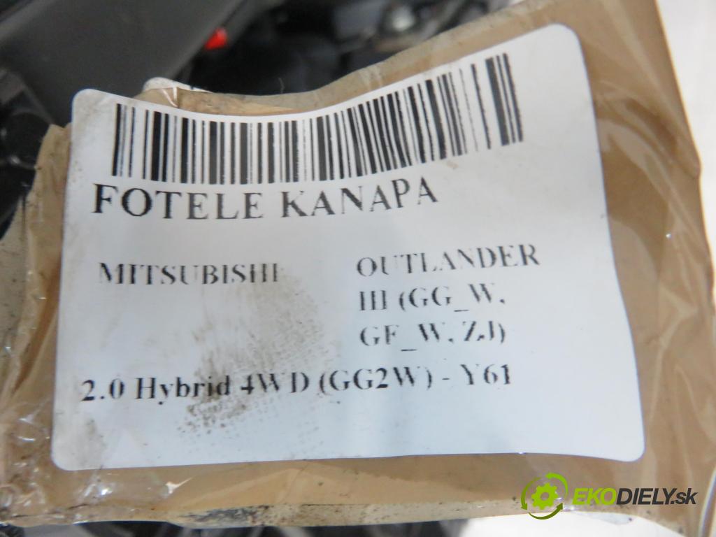 MITSUBISHI OUTLANDER III (GG_W, GF_W, ZJ) SUV 2014 60,00 2.0 Hybrid 4WD (GG2W) - Y61 0,00 Sedadlá, sedačky Sedadlo