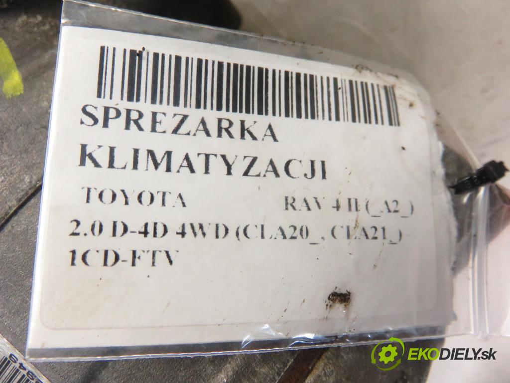 TOYOTA RAV 4 II (_A2_) SUV 2003 85,00 2.0 D-4D 4WD 116 - 1CD-FTV 1995,00 KOMPRESOR: klimatizace 4472204302 (Kompresory)